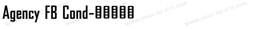 Agency FB Cond字体转换